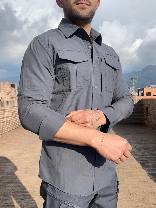 Camisa Táctica Presidencial (Gris Acero)
