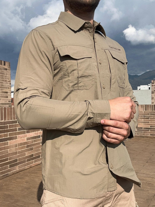 Camisa táctica presidencial Khaki (Oscuro)
