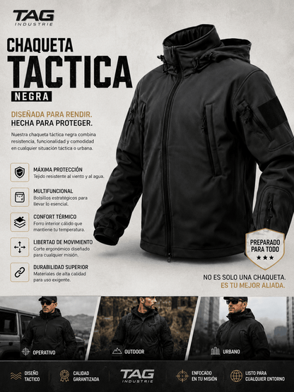 Chaqueta Táctica Operaciones Especiales (Negro) - TAG