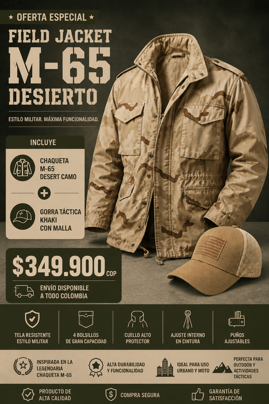 Oferta M-65 Desierto + Gorra