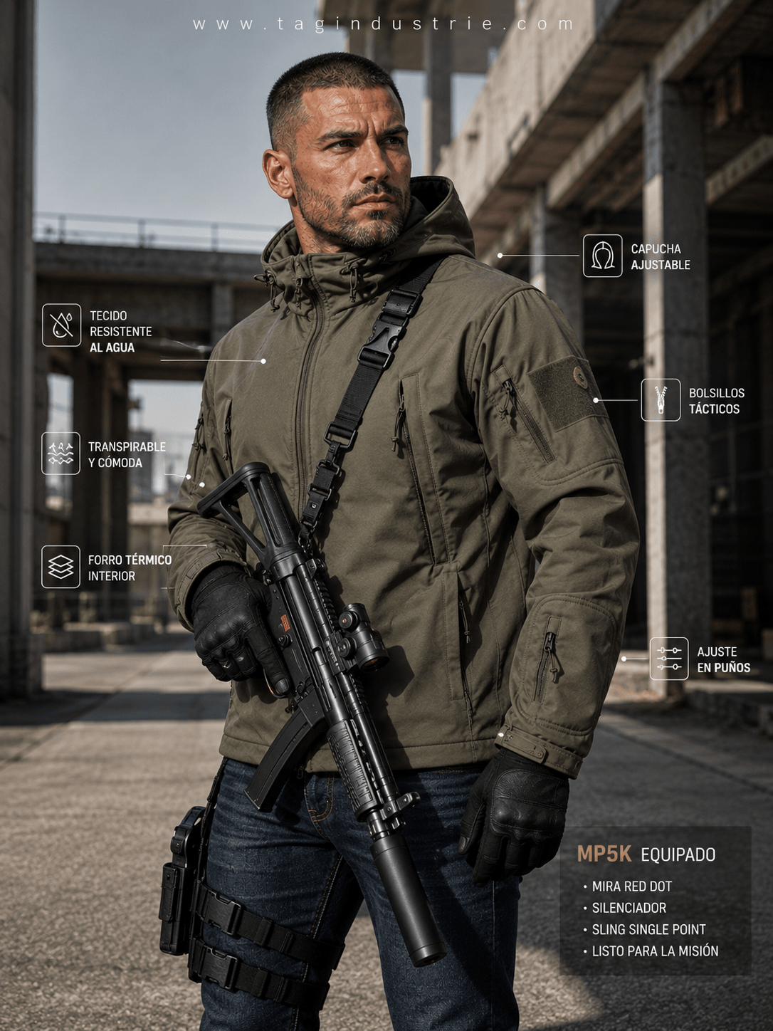 Chaqueta Operaciones Especiales (Verde Militar) - TAG