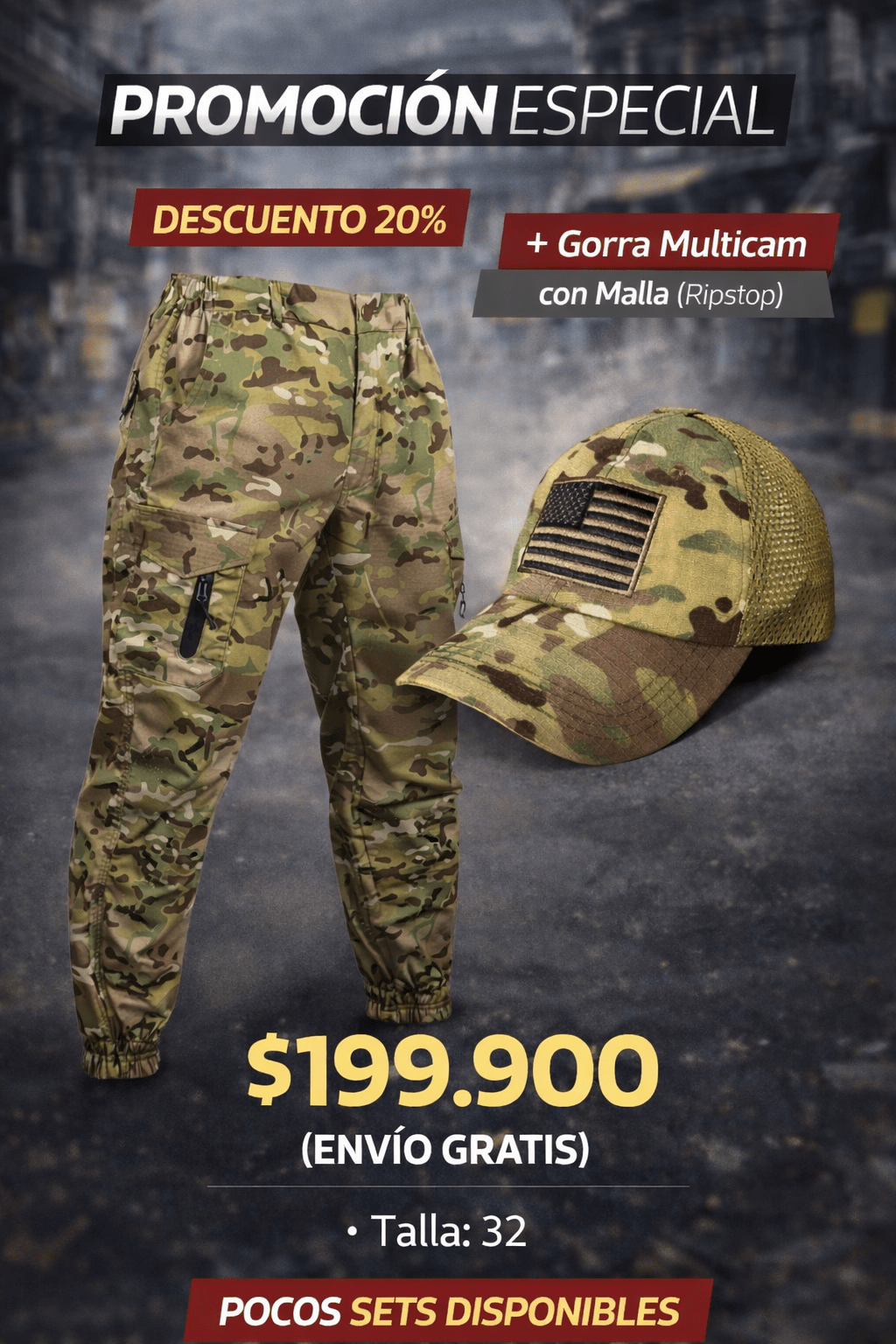 OFERTA 3 Jogger Multicam - TAG