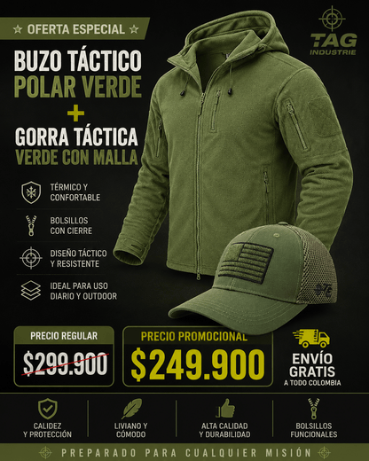 Promo Buzo Verde + Gorra Verde - TAG