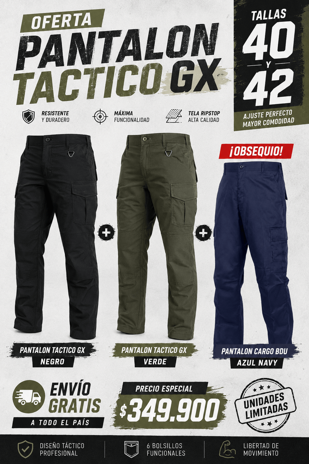 OFERTA 2 (Pantalones Tacticos) - TAG