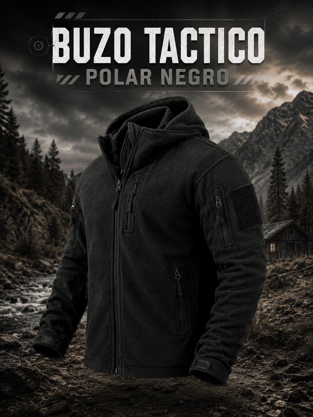 Buzo Táctico Polar / Negro - TAG