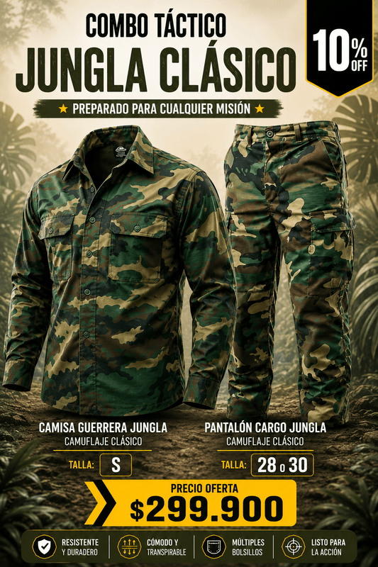 Promo Guerrera + Camuflado jungla clasico - TAG