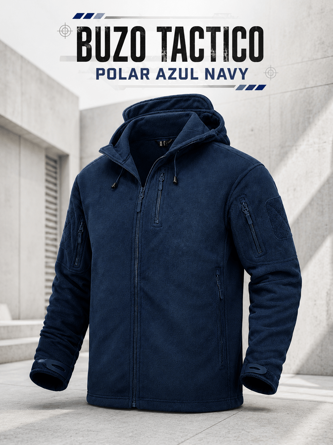 Oferta Buzo Tactico Polar Azul