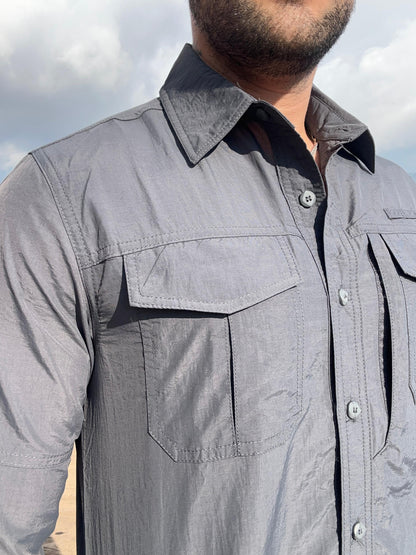 Camisa Táctica Presidencial (Gris Acero)