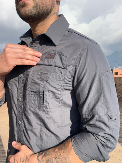 Camisa Táctica Presidencial (Gris Acero)