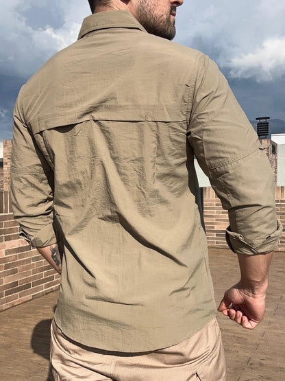 Camisa táctica presidencial Khaki (Oscuro)