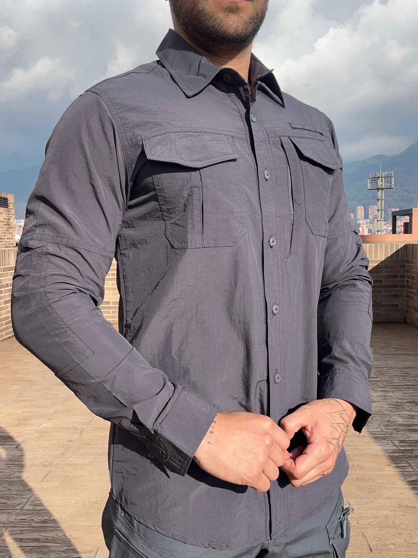 Camisa Táctica Presidencial (Gris Oscuro)