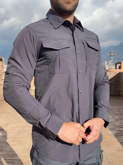 Camisa Táctica Presidencial (Gris Oscuro)