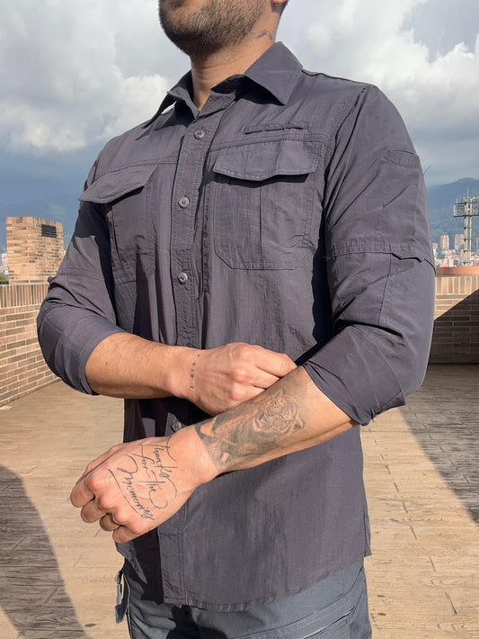 Camisa Táctica Presidencial (Gris Oscuro)