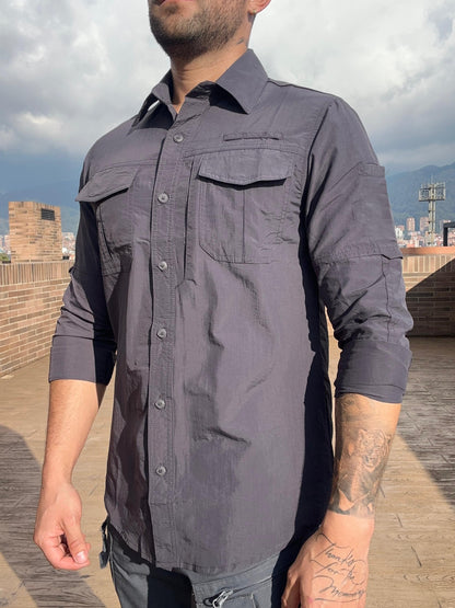 Camisa Táctica Presidencial (Gris Oscuro)