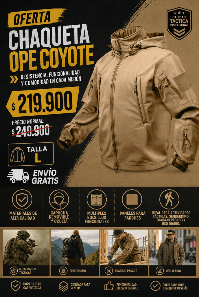 Chaqueta Táctcia OPE coyote