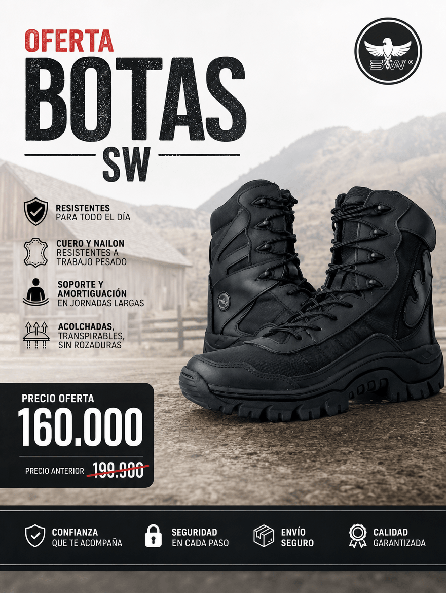 Oferta Botas Tácticas SW (Bota tenis) - TAG