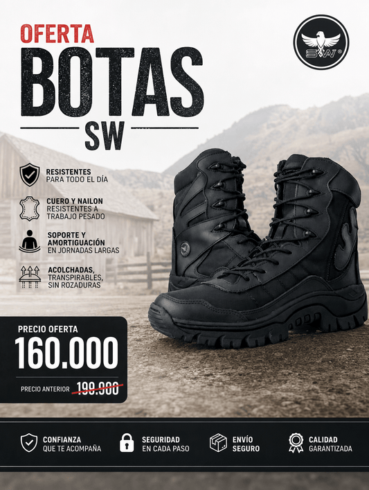 Oferta Botas Tácticas SW (Bota tenis) - TAG