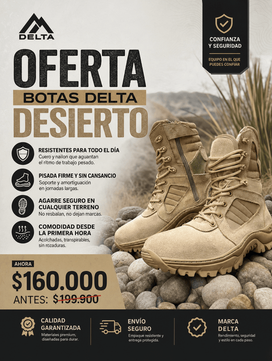Oferta Botas Delta (Desierto) 🏜️ - TAG