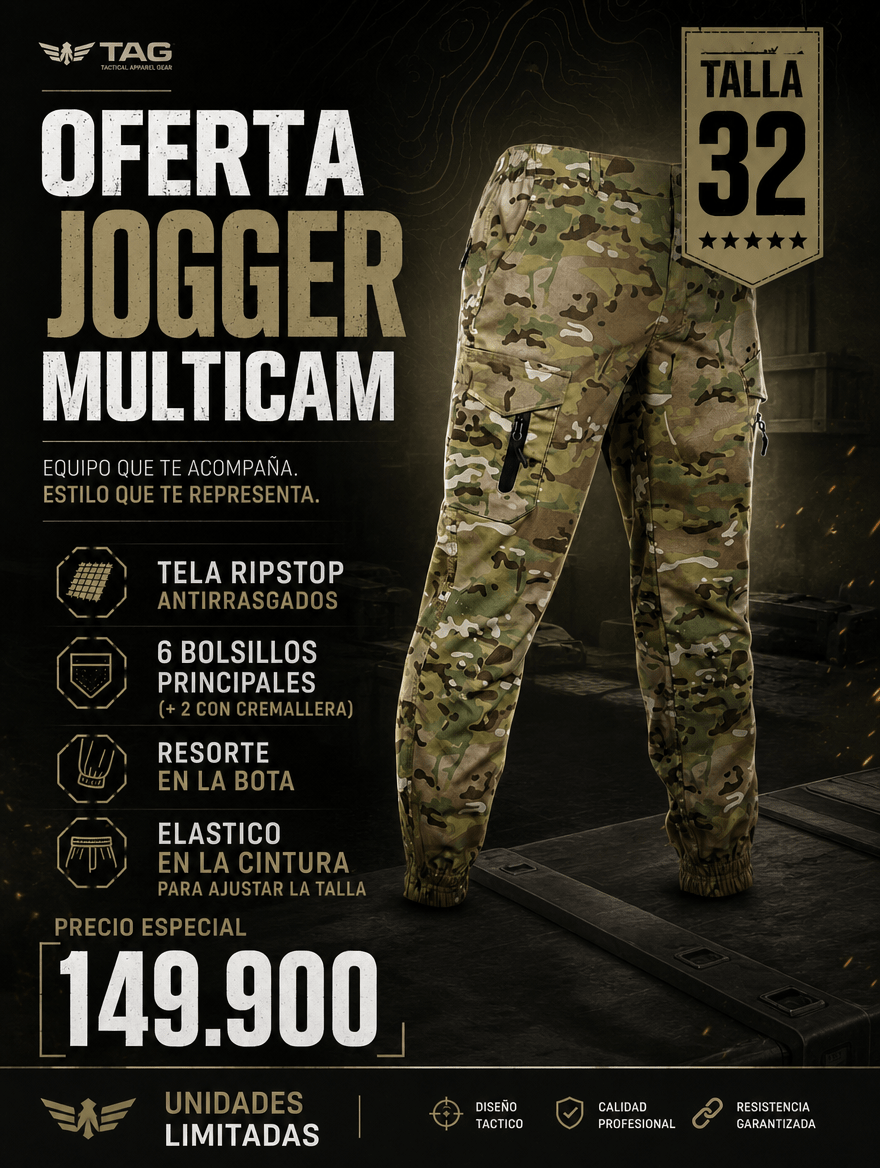 Oferta Jogger Multicam - TAG