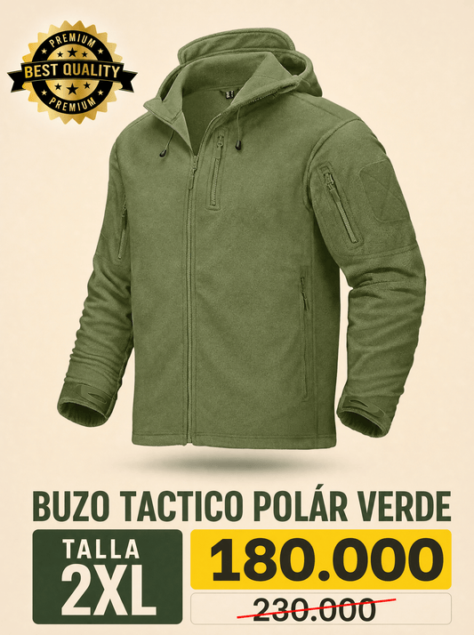 Oferta Buzo Táctico Polar Verde - TAG