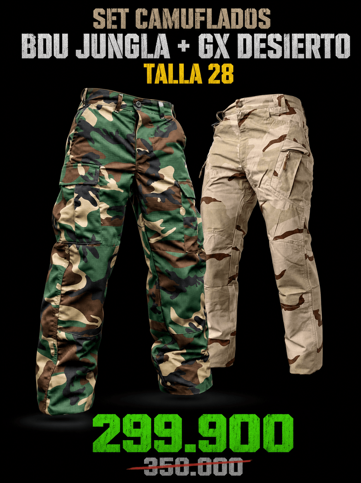 Oferta Set Camuflados X3 - TAG